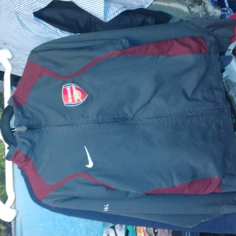 Vintage Nike grey and maroon red Jacket Sz Small